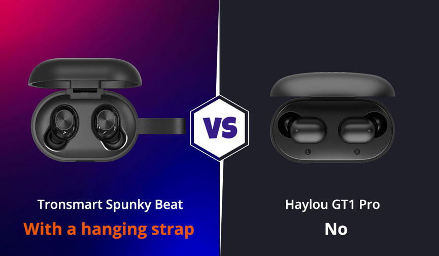 Tronsmart-Spunky-Beat-vs-Haylou-GT1-Pro-design